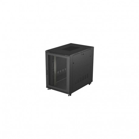 RACK CABINET 19" FREE-STANDING 22U/800X1200 (FLAT PACK) WITH MESH DOOR BLACK LANBERG