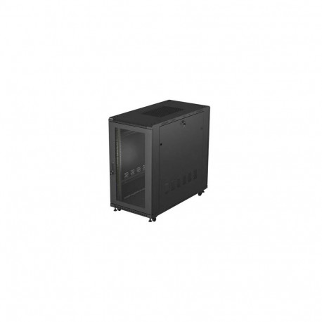 Lanberg 19-tolline serverikapp 22U/600x1200, eraldiseisev, kokkupanemist vajav, võrguuksega, must