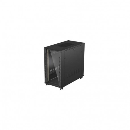 Lanberg 19" põrandal seisev võrgukapp 22U/600x1200 (lamipakendis), klaasuksega, must