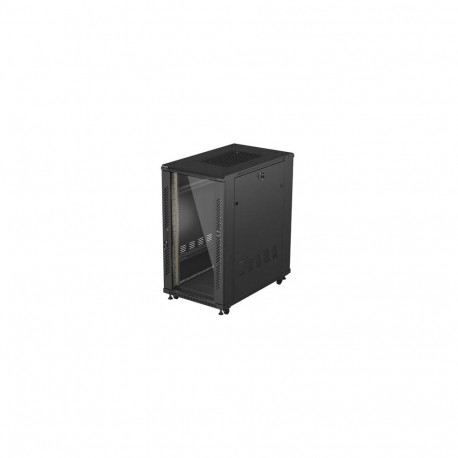 Lanberg 19" vabaltseisev rack-kapp 22U/600X1000 (lamedalt pakendis) klaasuksega, must