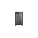 RACK CABINET 19" FREE-STANDING 22U/600X1000 (FLAT PACK) WITH GLASS DOOR BLACK LANBERG