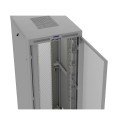 RACK CABINET 19" FREE-STANDING 47U/800X1000 (FLAT PACK) WITH MESH DOOR LCD GREY LANBERG V2