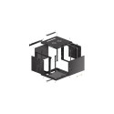 RACK CABINET 19" WALL-MOUNT 9U/600X600 FOR SELF-ASSEMBLY WITH METAL DOOR BLACK LANBERG (FLAT PACK)
