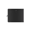 RACK CABINET 19" WALL-MOUNT 9U/600X600 FOR SELF-ASSEMBLY WITH METAL DOOR BLACK LANBERG (FLAT PACK)