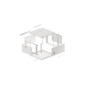RACK CABINET 19" WALL-MOUNT 6U/600X600 FOR SELF-ASSEMBLY WITH METAL DOOR GREY LANBERG (FLAT PACK)