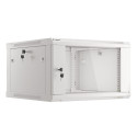 RACK CABINET 19" WALL-MOUNT 6U/600X600 (FLAT PACK) WITH GLASS DOOR GREY LANBERG V2