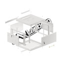 RACK CABINET 19" WALL-MOUNT 6U/600X600 FOR SELF-ASSEMBLY WITH METAL DOOR GREY LANBERG (FLAT PACK)