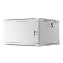 RACK CABINET 19" WALL-MOUNT 6U/600X600 FOR SELF-ASSEMBLY WITH METAL DOOR GREY LANBERG (FLAT PACK)
