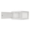RACK CABINET 19" WALL-MOUNT 6U/600X600 FOR SELF-ASSEMBLY WITH METAL DOOR GREY LANBERG (FLAT PACK)