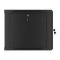 RACK CABINET 19" WALL-MOUNT 9U/600X600 FOR SELF-ASSEMBLY WITH METAL DOOR BLACK LANBERG (FLAT PACK)