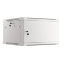 RACK CABINET 19" WALL-MOUNT 6U/600X600 FOR SELF-ASSEMBLY WITH METAL DOOR GREY LANBERG (FLAT PACK)