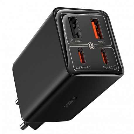Baseus GaN6 Pro, 2xUSB-C + 2xUSB, 65W (czarna)