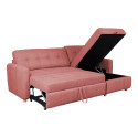 Corner sofa bed WAIOLA pink