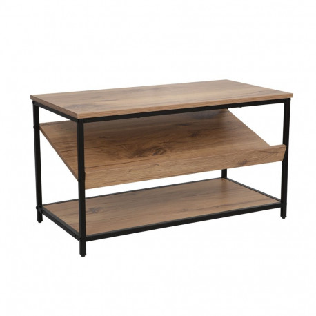 Shoe rack DIMITRA 80x40xH45cm, rustic/black