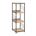 Shelf DIMITRA 40x40xH124cm, rustic/black