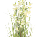 Kunstlill IN GARDEN H87cm, valge kelluke, rohukõrred potis