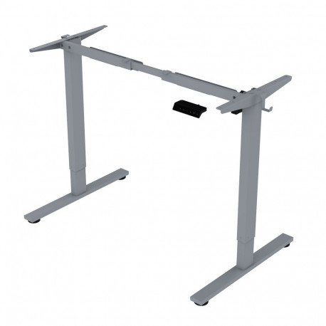 Table leg ERGO FIT with 1 motor, silver grey