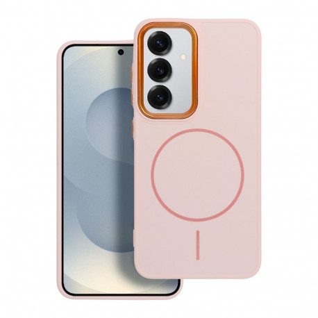 Case for Samsung A16 5G / A16 4G Frame Mag Cover compatible with MagSafe powder pink