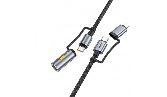 Cable All-in-one USB C / Lightning to USB C / Cigarette lighter Hoco PD 3A 60W 1,2 m U138 grey