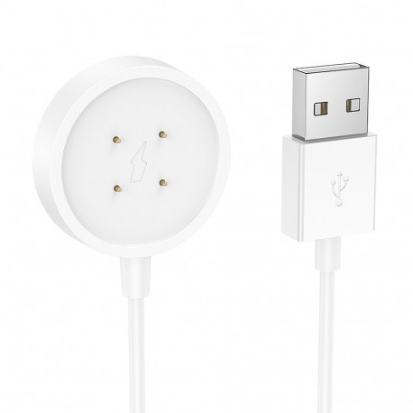 Charging cable for smartwatch Hoco 0,6 m Y24 white