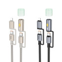 Cable All-in-one USB C / Lightning to USB C / LED Light Hoco PD 3A 60W 1,2 m U138 black Cable All-in-one USB C / Lightning to USB C / LED Light Hoco PD 3A 60W 1,2 m U138 black