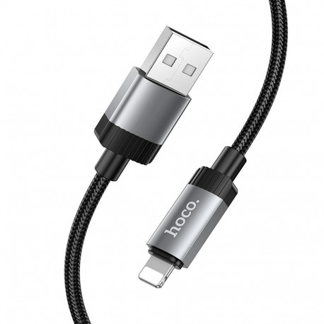 Cable USB A to Lightning Hoco 2,4A 1 m X117 black