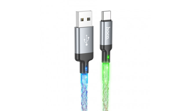 Cable USB A to USB C Hoco 3A 1 m U112 gray