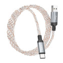Cable USB A to USB C Hoco 3A 1 m U112 gray