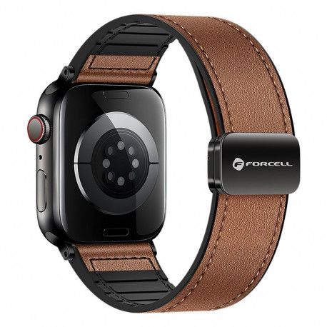 Strap to Apple Watch Forcell F-Design FA21 magnetic eco-friendly leather 38 / 40 / 41 mm brown