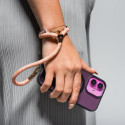 FORCELL F-DESIGN R10X40 wrist phone lanyard with adjustable length (max 20cm in the loop) pink white