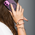 FORCELL F-DESIGN R10X40 wrist phone lanyard with adjustable length (max 20cm in the loop) pink white