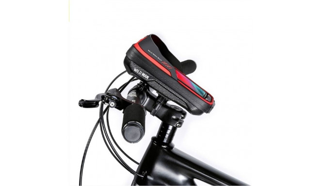 WILDMAN traveling bag for bike handlebars with zipper 0,5L (4 "- 7") ES16 black