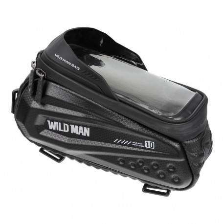 WILDMAN traveling bag for bike frame with zipper 1,2L (4 "- 7") ES10 black