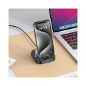 Desktop charger Hoco 2in1 USB C PD QC 3A 30W + wireless charging 5W CQ16B black
