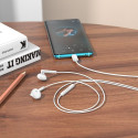 HOCO wire earphones Type C with microphone M95 white
