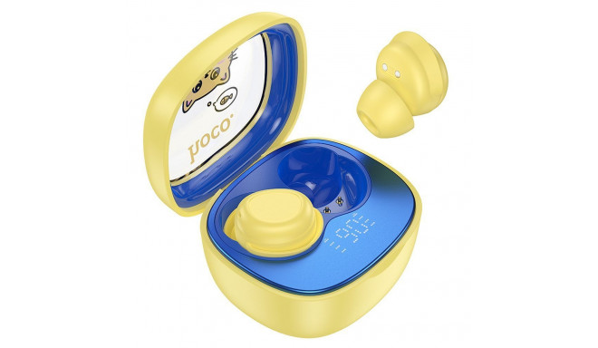 HOCO wireless earphones bluetooth TWS for kids EW111 yellow