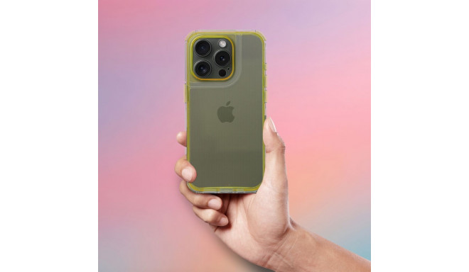 Case for iPhone 17 Pro Max / 18 Pro Max (low camera edge) Matrix Clear yellow