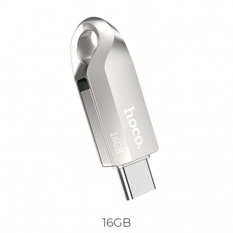 Pendrive 16GB USB 3.0 (USB A + USB C) Hoco UD8 nickel