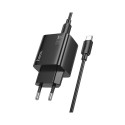 HOCO charger 2 x Type C + 2 x USB A + cable Type C to Type C PD QC3.0 3A 30W N56 black