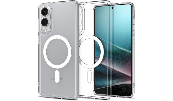 SPIGEN case ULTRA HYBRID MAG compatible with MagSafe for SAMSUNG S25 Edge clear white