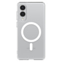 SPIGEN case ULTRA HYBRID MAG compatible with MagSafe for SAMSUNG S25 Edge clear white