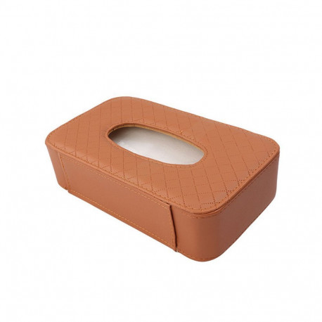 Tissue box with strap brown
