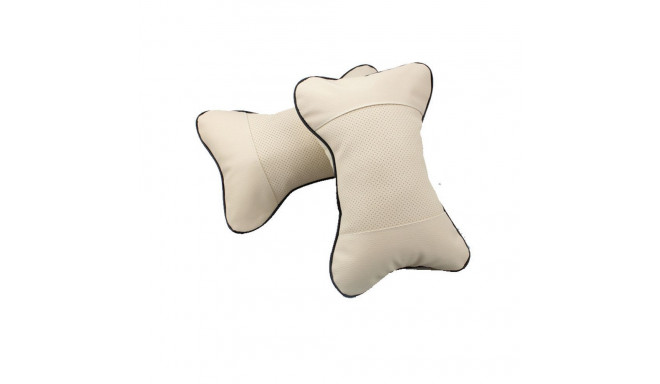 Car headrest pillow beige
