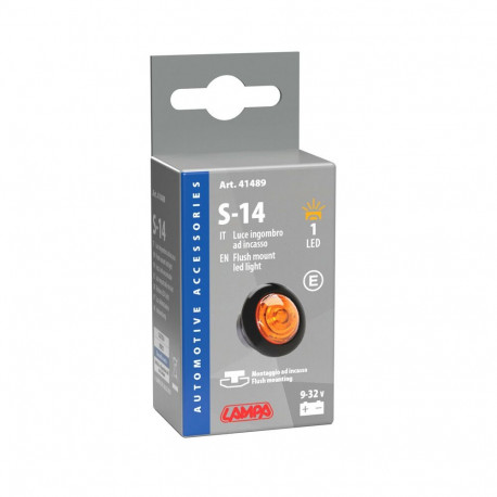 Süvistatav led valgusti,12/24V,oranz, E