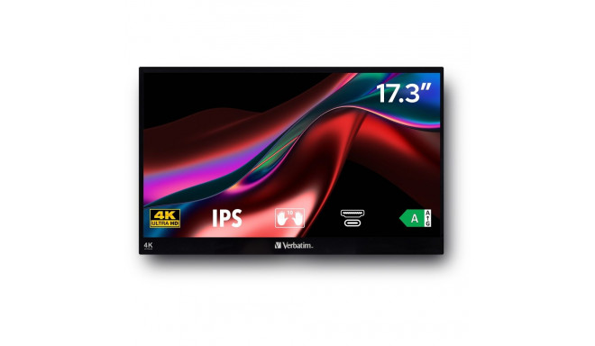 Verbatim PMT-17-4K - 17.3 - black, UltraHD/4K, IPS, touchscreen, HDR