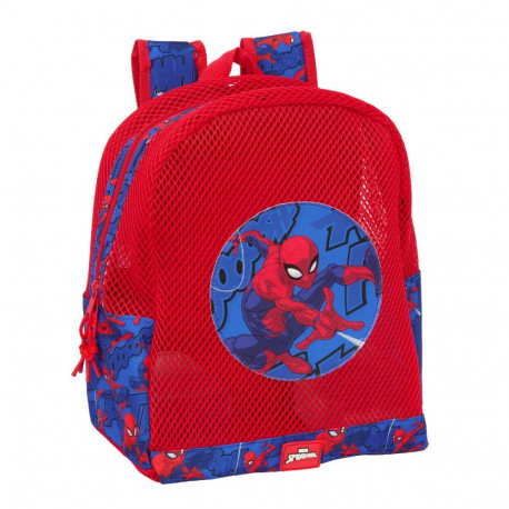 Beach backpack Spider-Man Blue Red 30,5 x 24 x 18 cm Children's