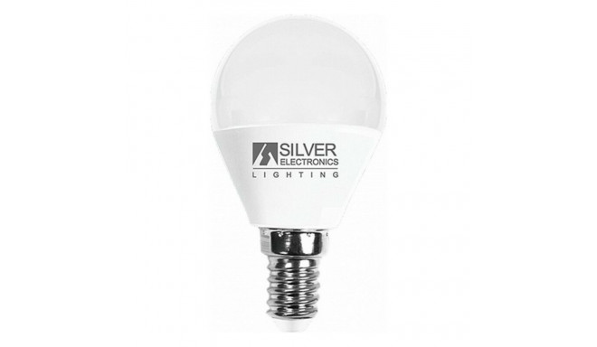 Spherical LED Light Bulb Silver Electronics E14 7W Warm light