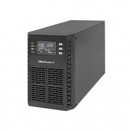Qoltec katkematu toiteallikas (UPS) 1kVA 1000W võimsustegur 1.0 LCD EPO USB online