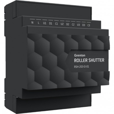 Roller shutter outlet module (3 outputs) Grenton / DIN rail mounting / TF-Bus
