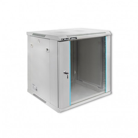 Qoltec 19" RACK cabinet | 12U | 600 x 635 x 450 | Grey | Hanging